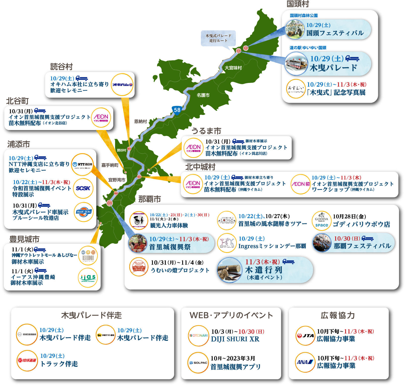 イベント開催地が分かるマップ画像