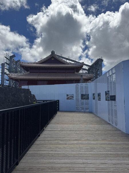 素屋根解体過程（2025年9月）