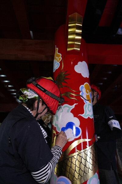 1階御差床　瑞雲彩色 