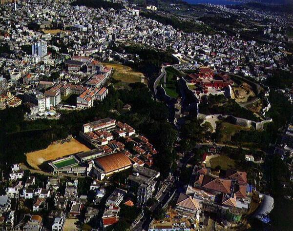 航空写真｜首里城全景－西側（近景）