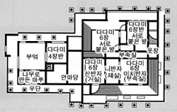 우에즈가의 방 배치도