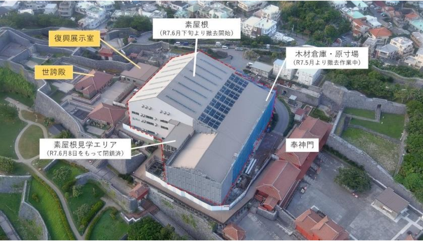 素屋根作業の取り組み状況の画像